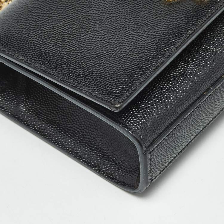 Pre Owned Saint Laurent Black Leather Small Kate Shoulder Bag