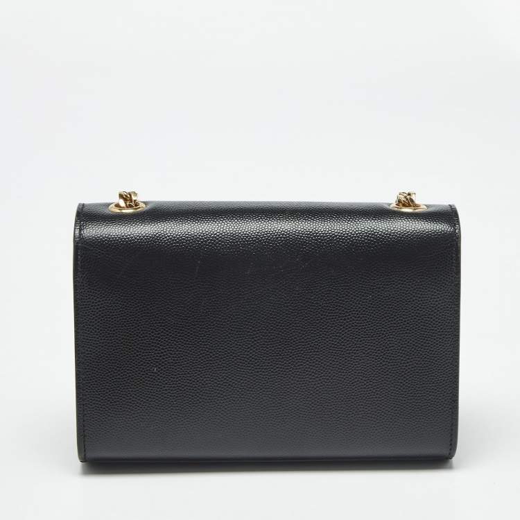 Pre Owned Saint Laurent Black Leather Small Kate Shoulder Bag