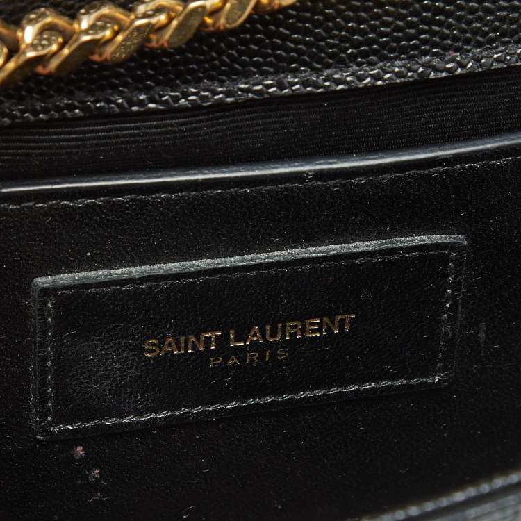 Pre Owned Saint Laurent Black Leather Small Kate Shoulder Bag