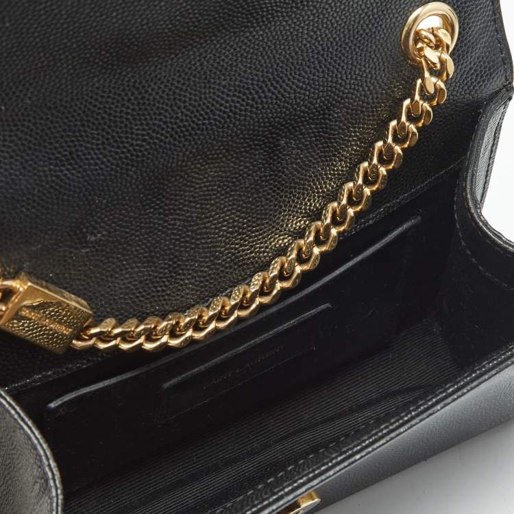 Pre Owned Saint Laurent Black Leather Small Kate Shoulder Bag