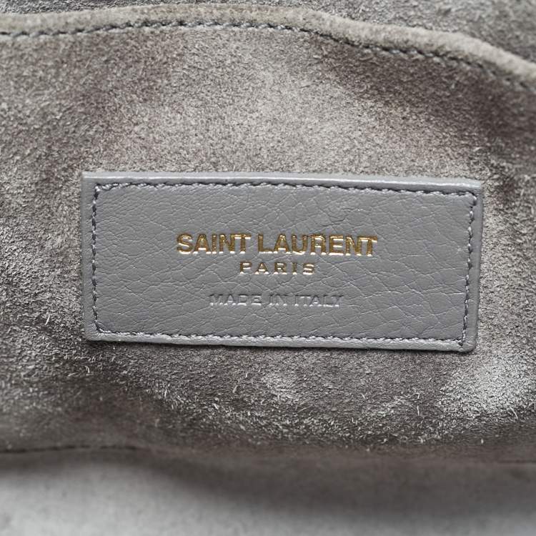 Pre Owned Saint Laurent Grey Leather Baby Classic Sac De Jour Tote
