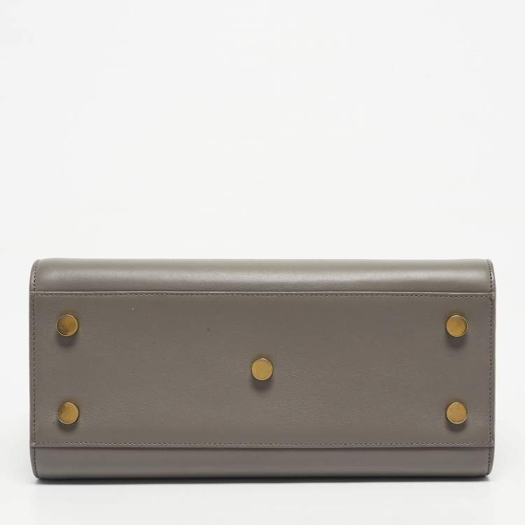Pre Owned Saint Laurent Grey Leather Baby Classic Sac De Jour Tote