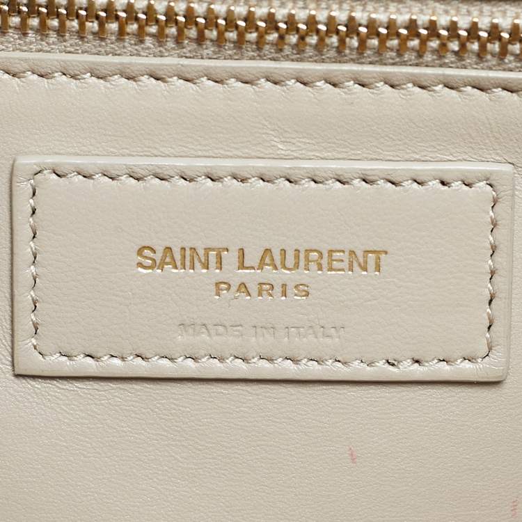 Pre Owned Saint Laurent Beige Leather Le Maillon Shoulder Bag