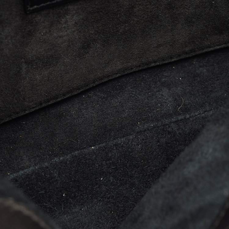 Pre Owned Saint Laurent Black Diamond Quilt Leather Le 57 Flap Hobo