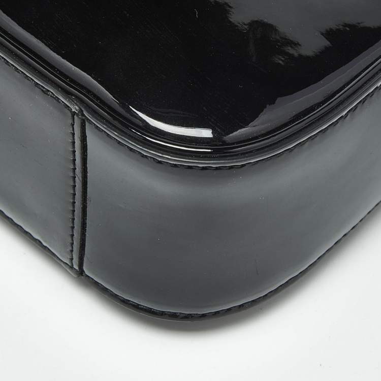 Pre Owned Saint Laurent Black Patent Leather LE 5 À 7 Shoulder Bag