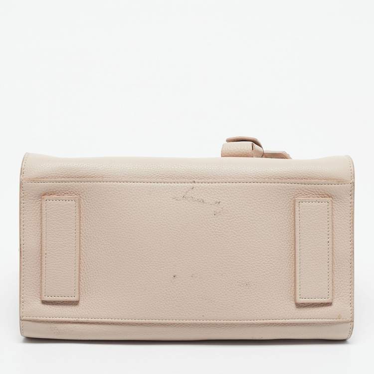 Pre Owned Saint Laurent Light Pink Leather Baby Sac De Jour Souple Tote