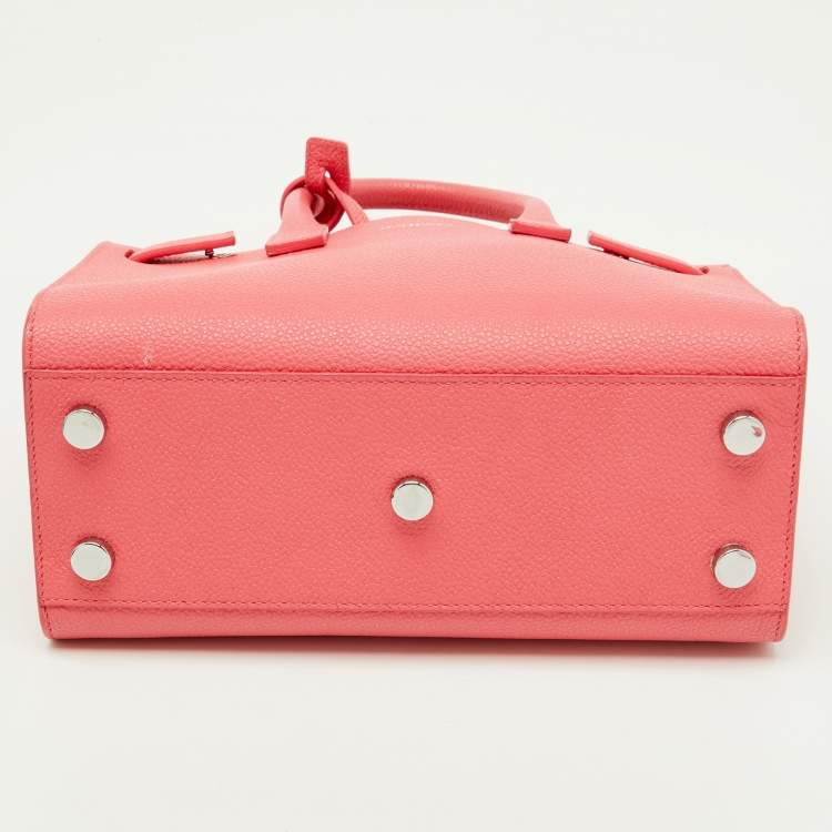 Pre Owned Saint Laurent Pink Leather Nano Classic Sac De Jour Tote