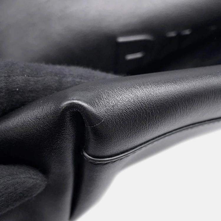 Pre Owned Saint Laurent Paris Rive Gauche Tote Bag Black Leather