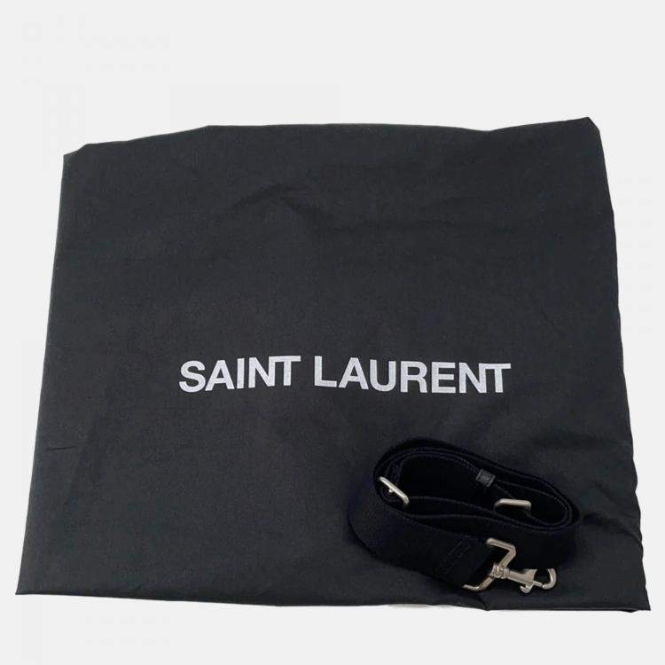 Pre Owned Saint Laurent Paris Rive Gauche Tote Bag Black Leather