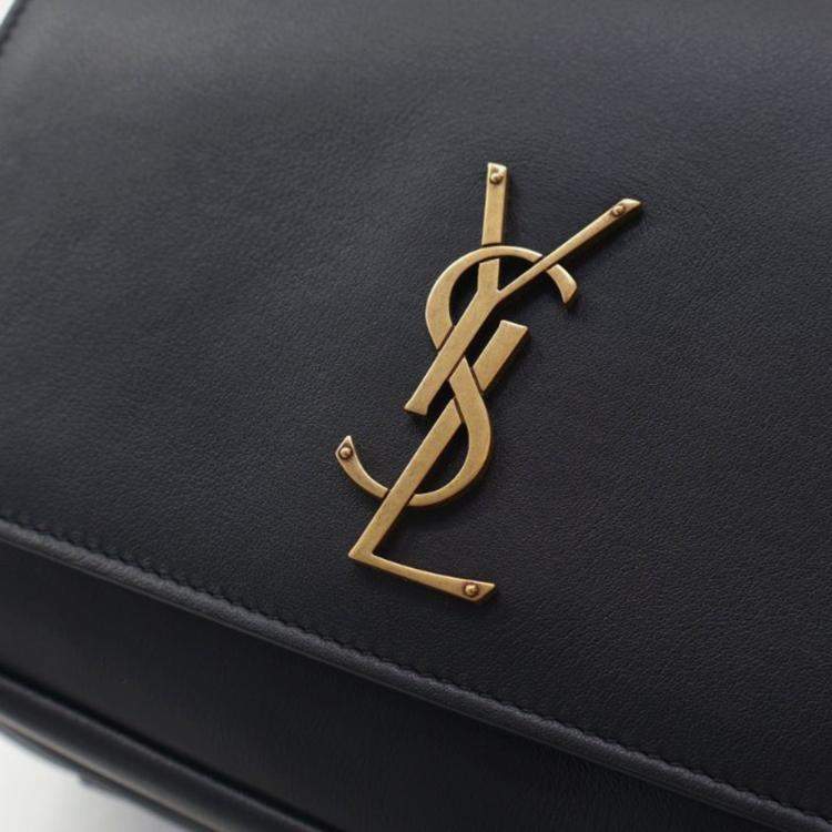 Pre Owned Saint Laurent Niki Black Calfskin Crossbody Bag