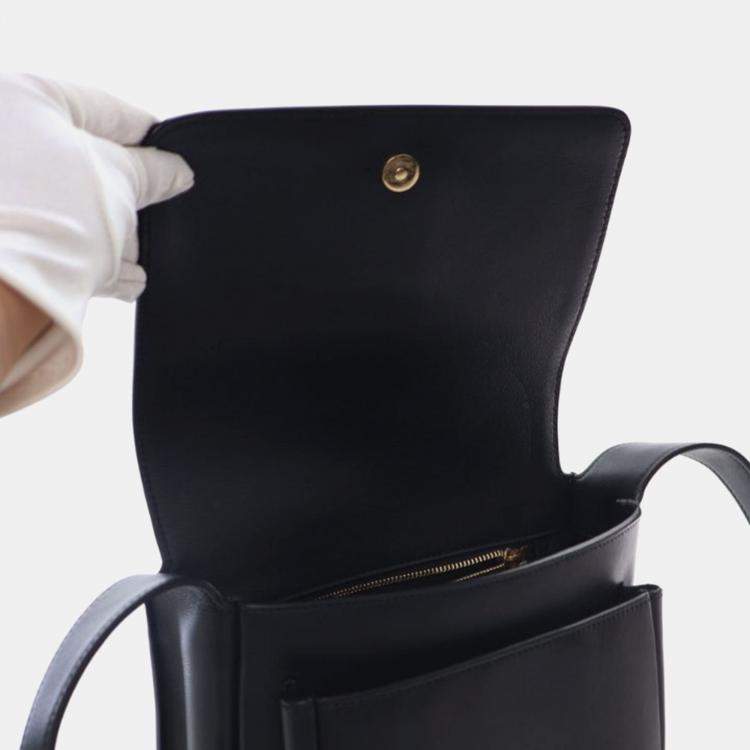 Pre Owned Saint Laurent Niki Black Calfskin Crossbody Bag