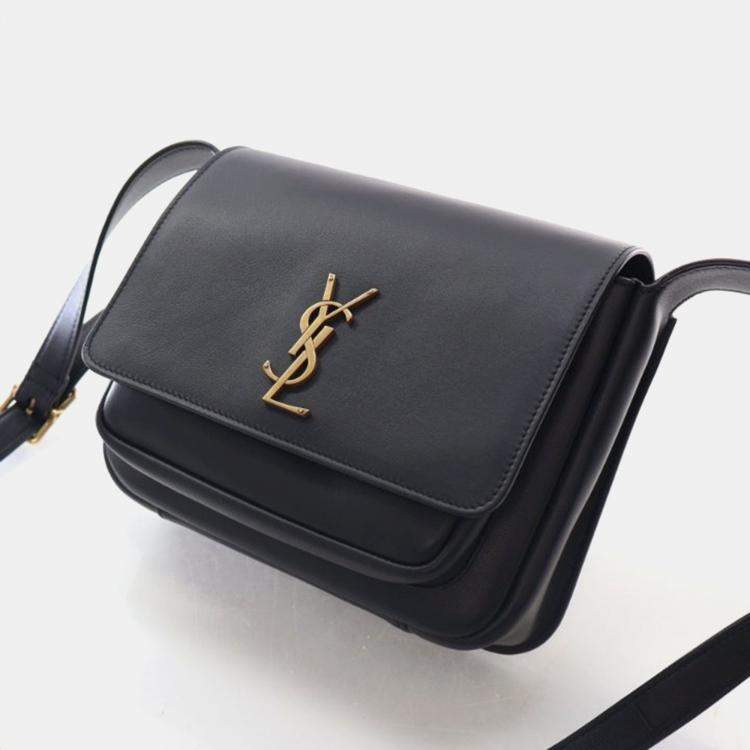 Pre Owned Saint Laurent Niki Black Calfskin Crossbody Bag