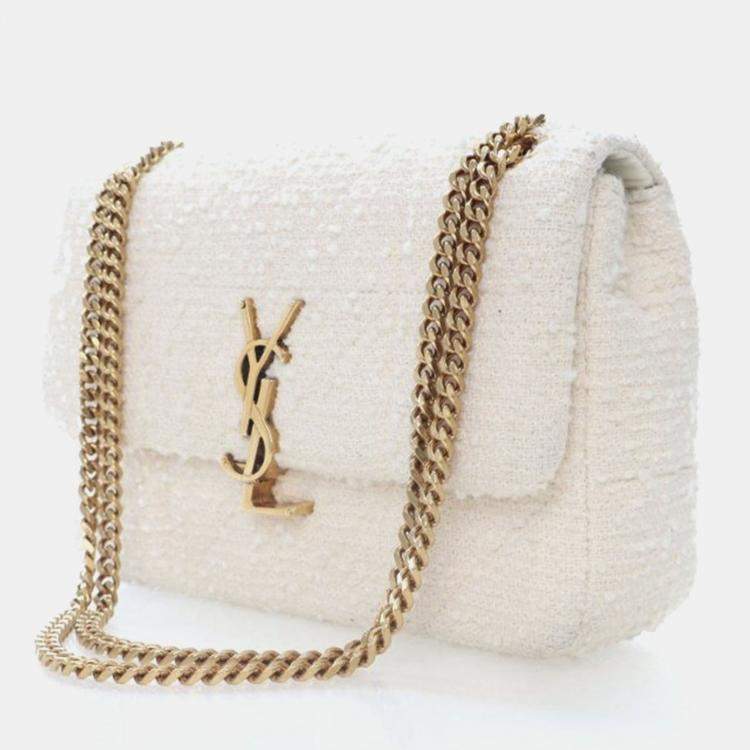 Pre Owned Saint Laurent Jamie Medium Tweed Shoulder Bag
