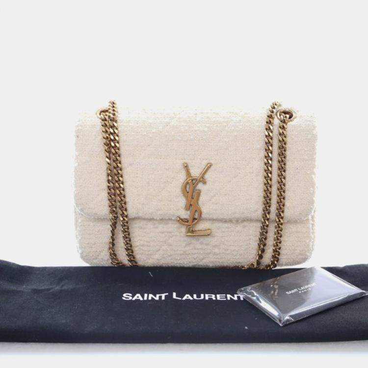 Pre Owned Saint Laurent Jamie Medium Tweed Shoulder Bag