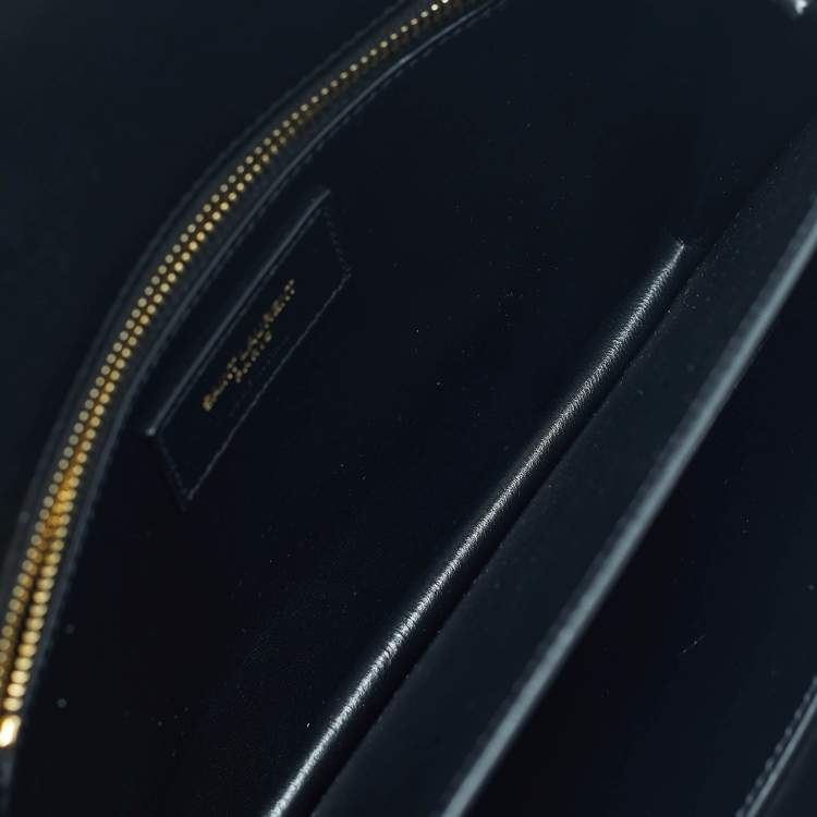 Pre Owned Saint Laurent Black Quilted Leather Le Maillon Shoulder Bag