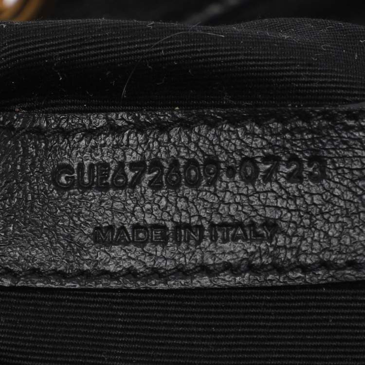 Pre Owned Saint Laurent Paris Black Leather Joe Drawstring Backpack