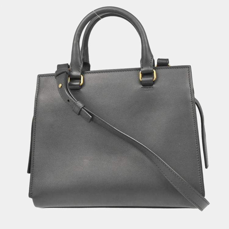 Pre Owned Saint Laurent Gray East Side 2way Handbag