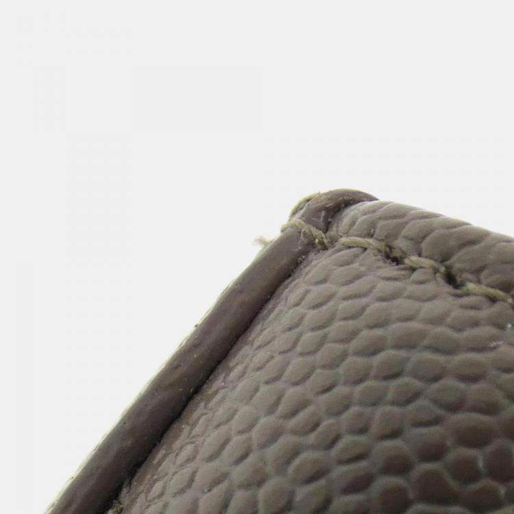 Pre Owned Saint Laurent Paris Envelope Small Gray Leather Shoulder Bag