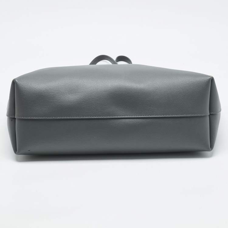 Pre Owned Saint Laurent Storm Grey Leather Large East/West Shopper Tote