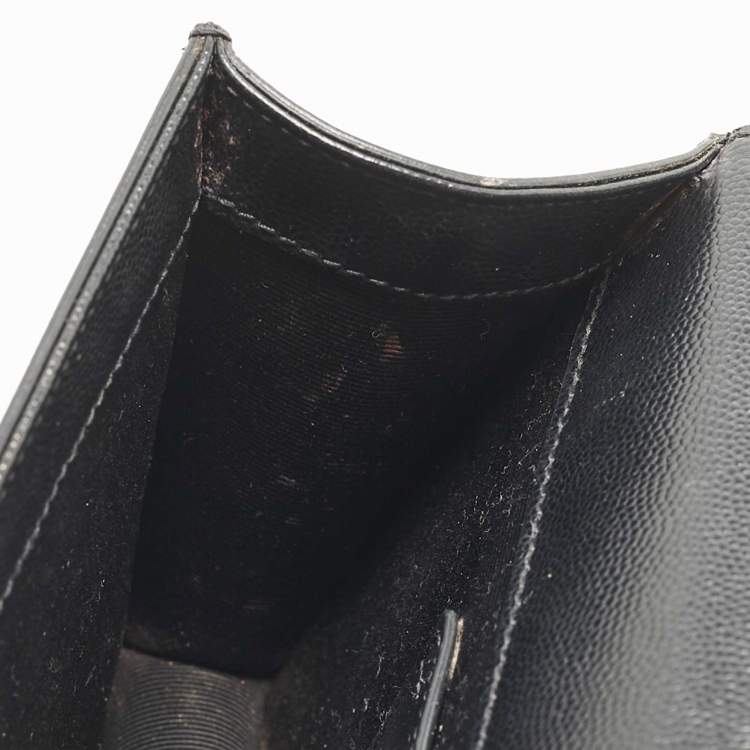 Pre Owned Saint Laurent Black Leather Kate Clutch