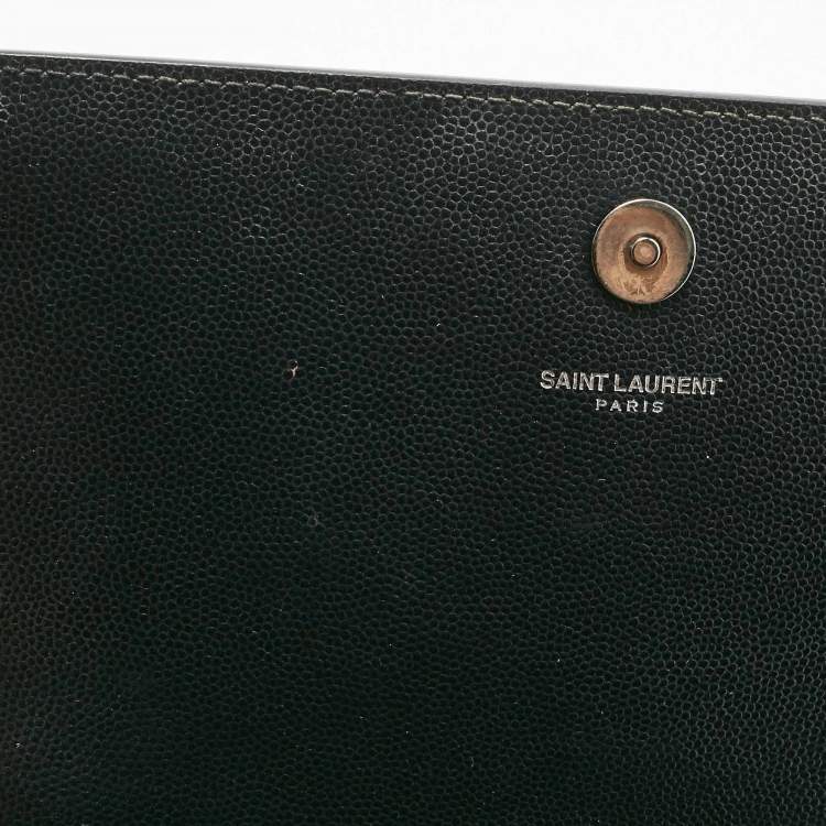 Pre Owned Saint Laurent Black Leather Kate Clutch