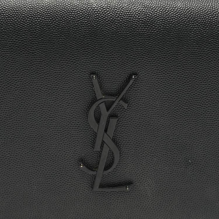 Pre Owned Saint Laurent Black Leather Kate Clutch