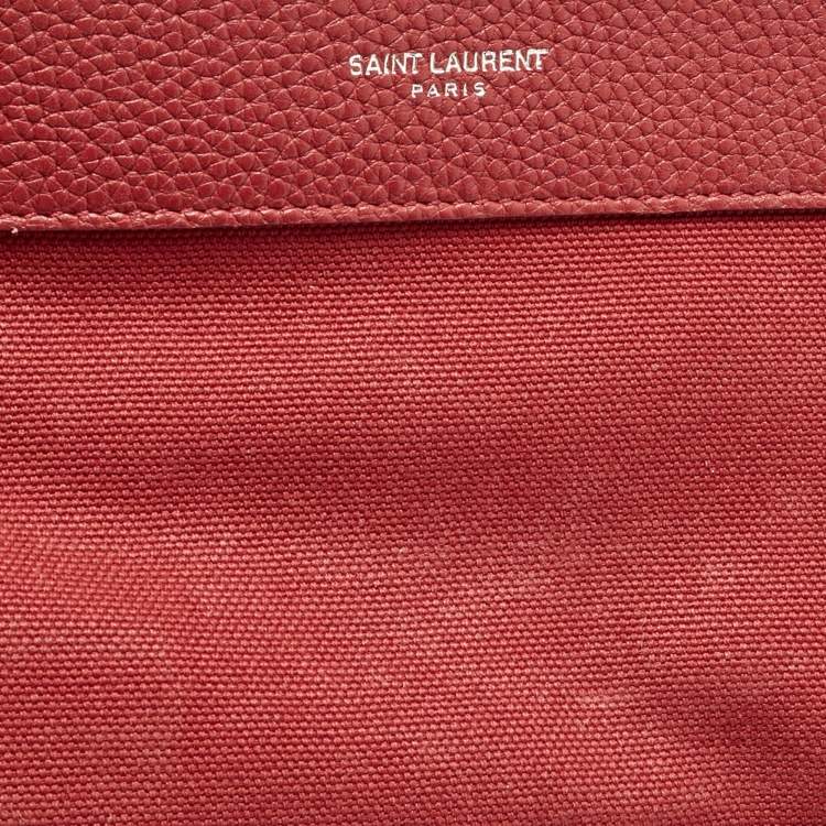 Pre Owned Saint Laurent Red Leather Baby Classic Sac De Jour Tote