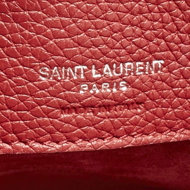 Pre Owned Saint Laurent Red Leather Baby Classic Sac De Jour Tote