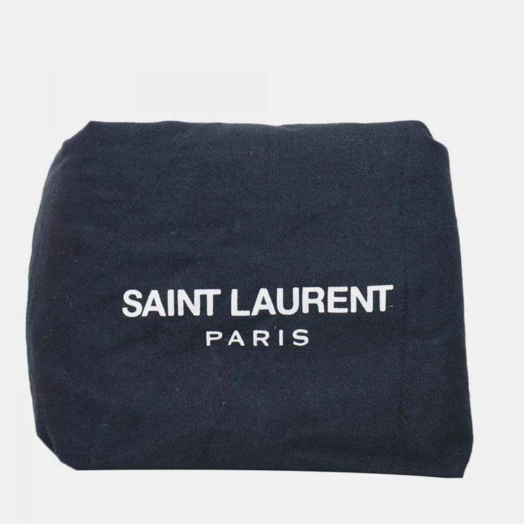 Pre Owned Saint Laurent Paris Croco Embossed Sunset Medium Chain Shoulder Bag
