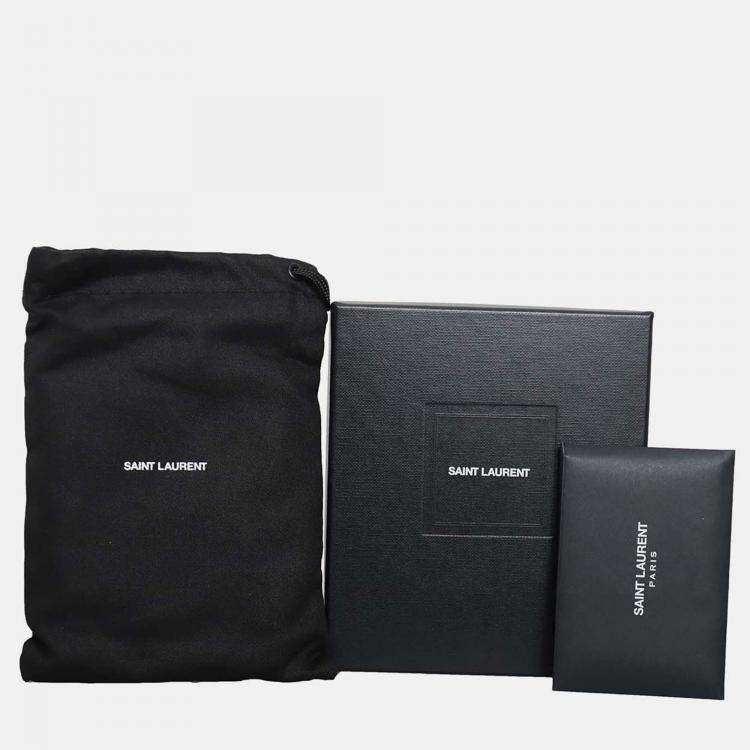 Pre Owned Saint Laurent Paris Cassandre Leather Bifold Wallet