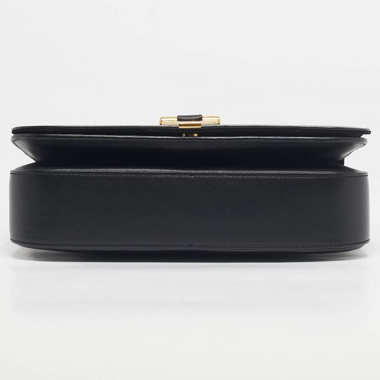 Pre Owned Saint Laurent Black Leather Ligne Y Shoulder Bag