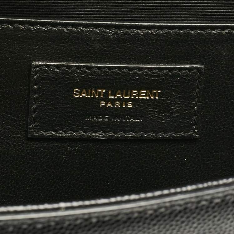 Pre Owned Saint Laurent Black Leather Large Kate Shoulder Bag