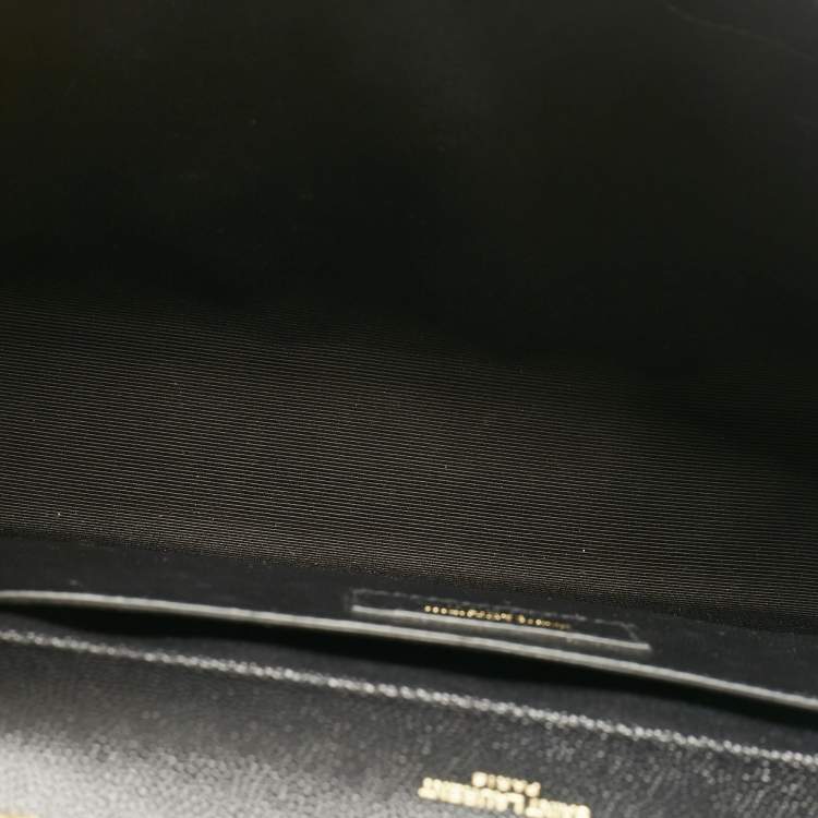 Pre Owned Saint Laurent Black Leather Large Kate Shoulder Bag