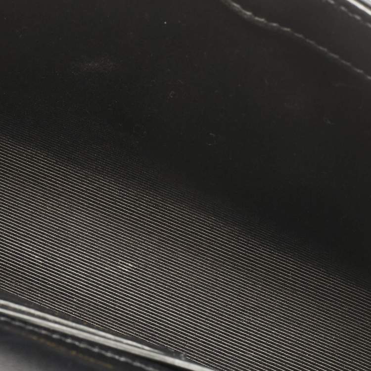Pre Owned Saint Laurent Red Glitter Patent Leather New Small Kate Chain Shoulder Bag