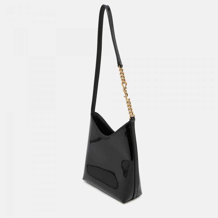 Pre Owned Saint Laurent Paris Black Patent Leather Shoulder Bag