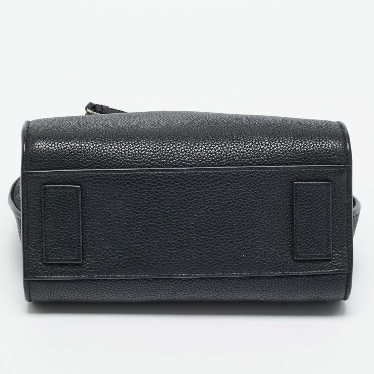 Pre Owned Saint Laurent Black Leather Nano Supple Classic Sac De Jour Tote