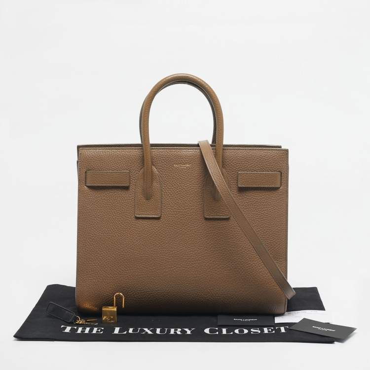 Pre Owned Saint Laurent Brown Leather Small Classic Sac De Jour Tote
