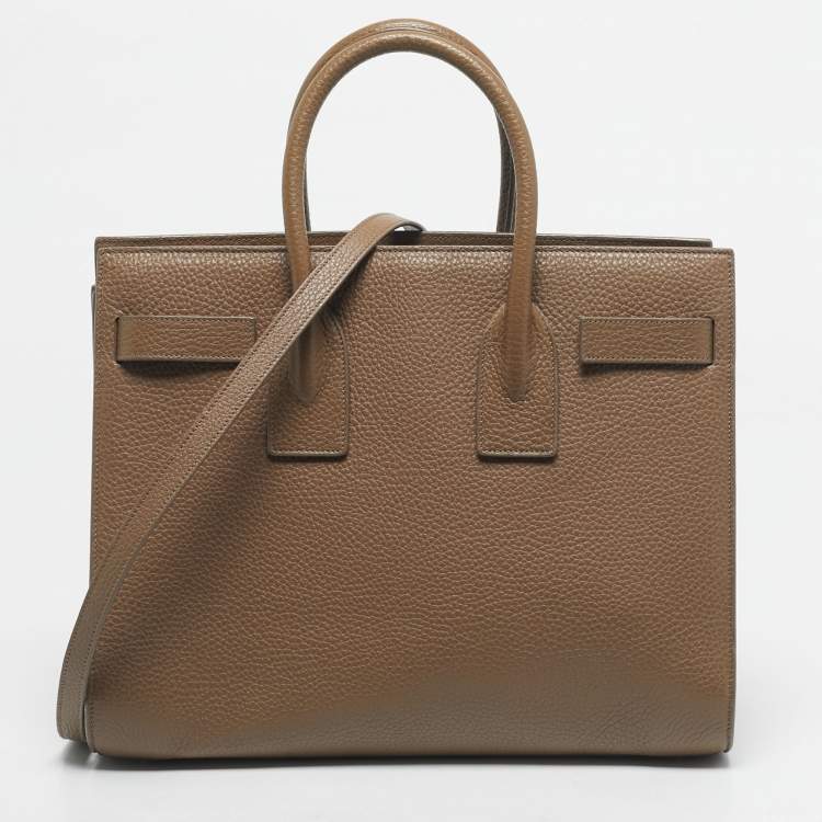 Pre Owned Saint Laurent Brown Leather Small Classic Sac De Jour Tote