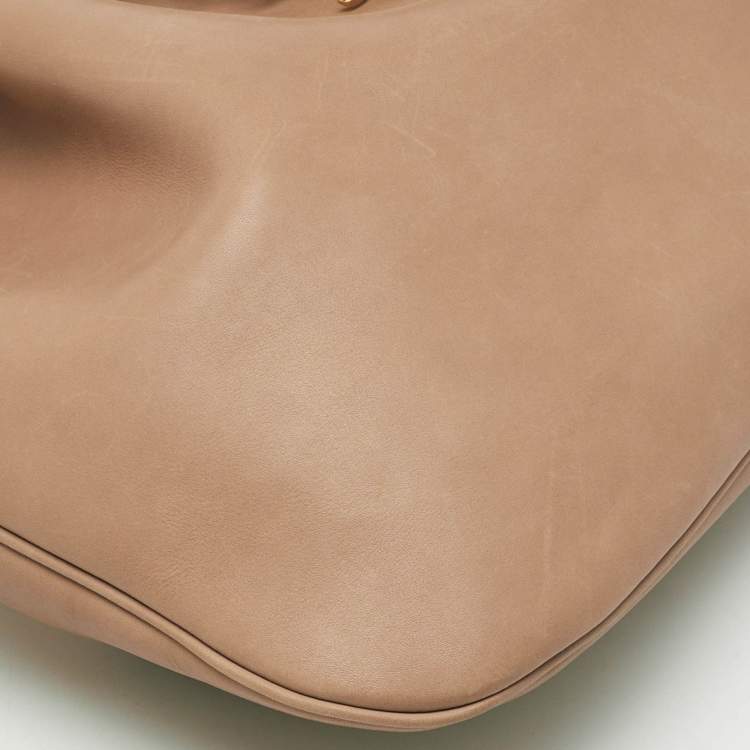 Pre Owned Saint Laurent Beige Leather Paris VII Medium Bucket Bag