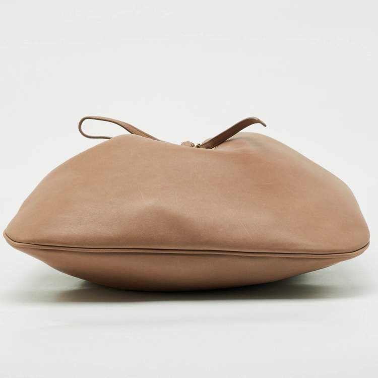 Pre Owned Saint Laurent Beige Leather Paris VII Medium Bucket Bag