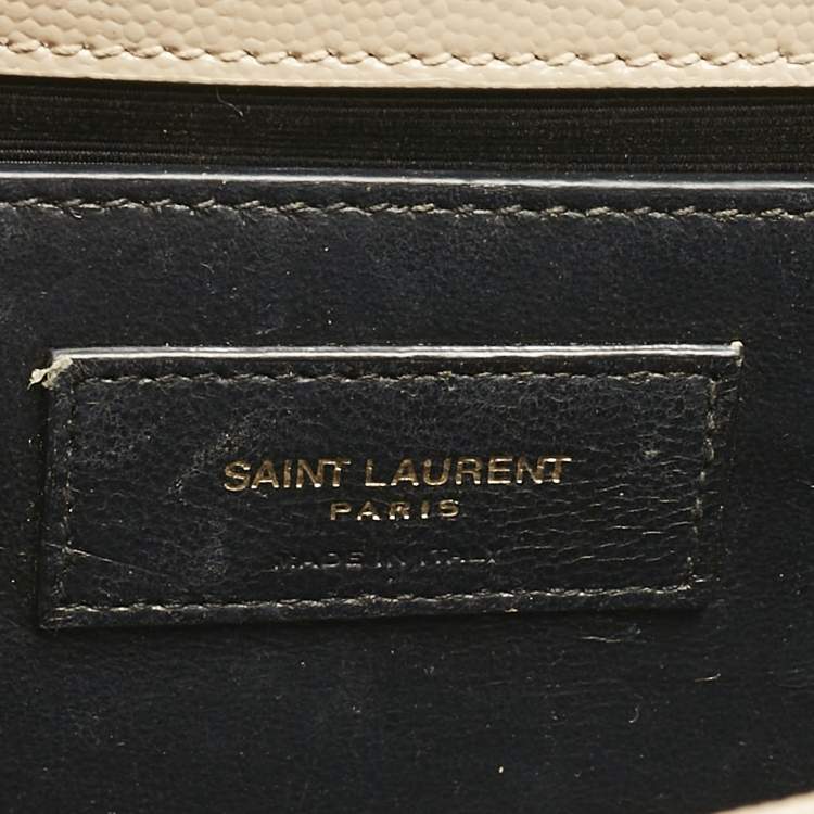Pre Owned Saint Laurent Beige Leather New Small Kate Chain Shoulder Bag