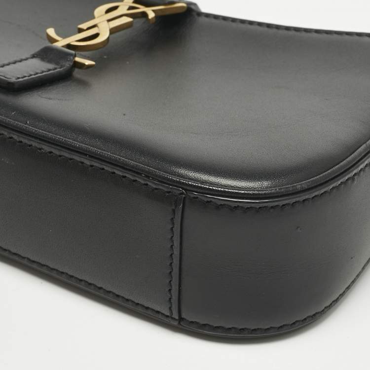 Pre Owned Saint Laurent Black Leather Mini LE 5 À 7 Bag