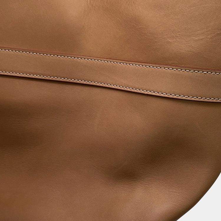 Pre Owned Saint Laurent Paris Cabas Rive Gauche Beige Leather