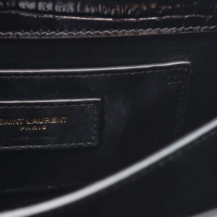 Pre Owned Saint Laurent Cassandra Handbag Leather Black