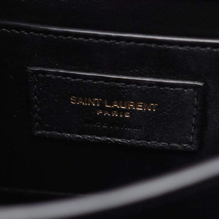 Pre Owned Saint Laurent Cassandra Handbag Leather Black