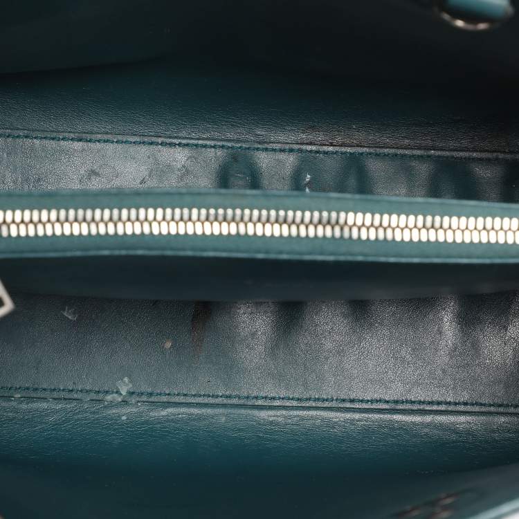 Pre Owned Saint Laurent Green Leather Baby Classic Sac De Jour Tote