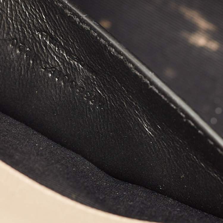 Pre Owned Saint Laurent Beige Mix Matelassé Leather Medium Envelope Chain Bag