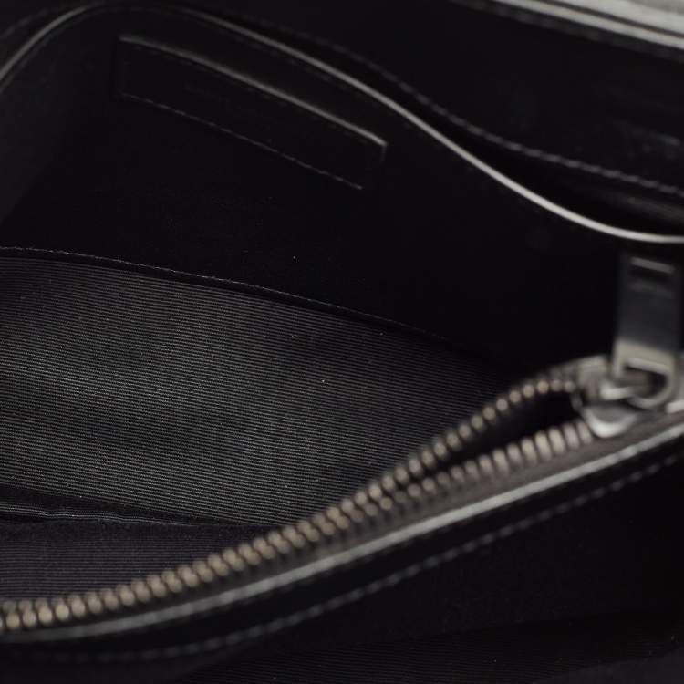 Pre Owned Saint Laurent Black Quilted Leather Small Loulou Shoulder Bag