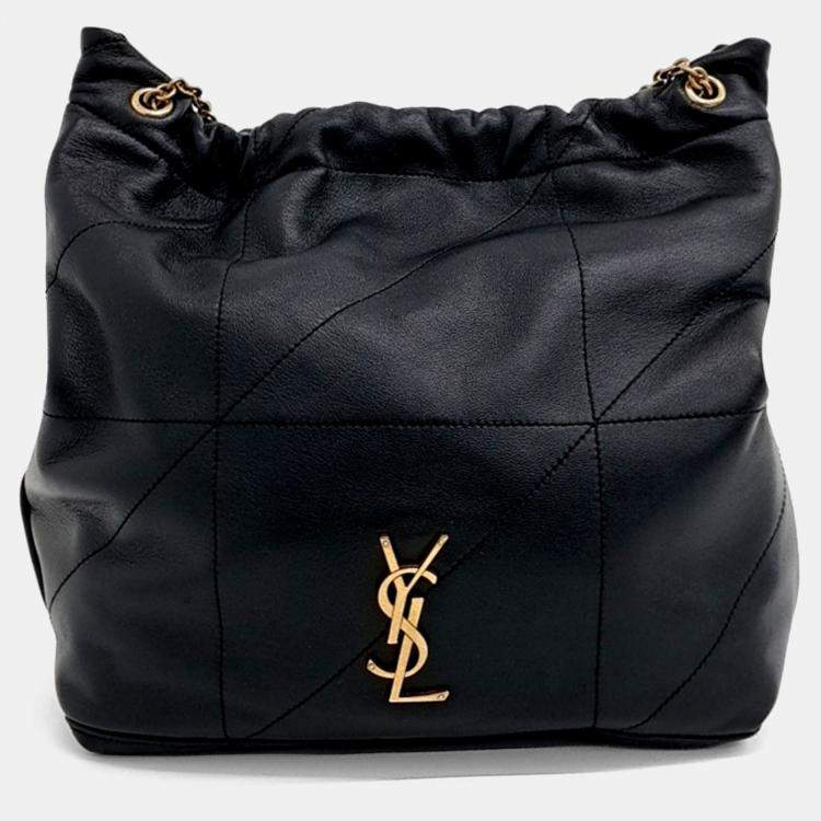 Pre Owned Saint Laurent Paris Black Leather Jamie 43 Fauchon
