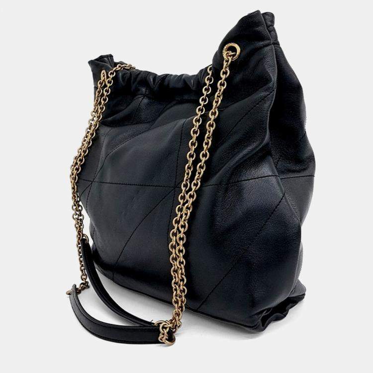 Pre Owned Saint Laurent Paris Black Leather Jamie 43 Fauchon